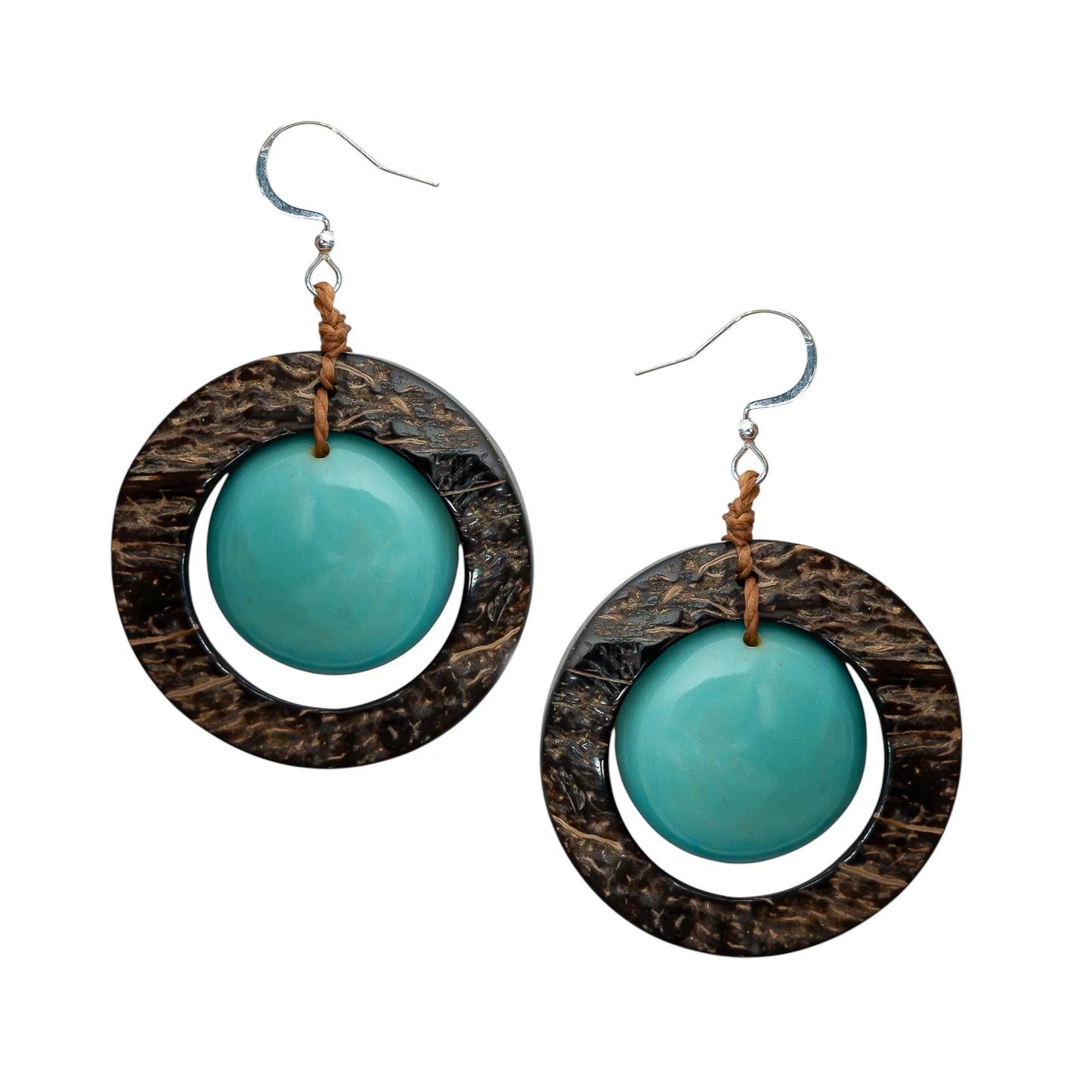 Coconut & Tagua Halo Earrings