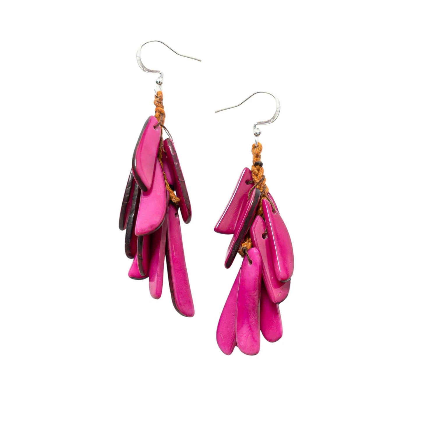 Tagua Chips Drop Earrings (in 4 colors)