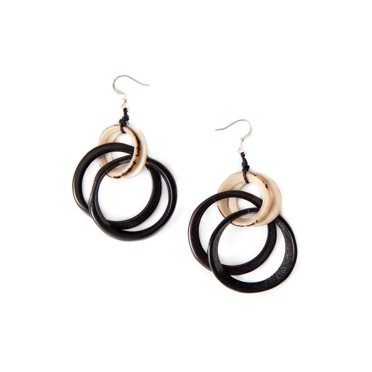 Double Hoop Tagua Earrings