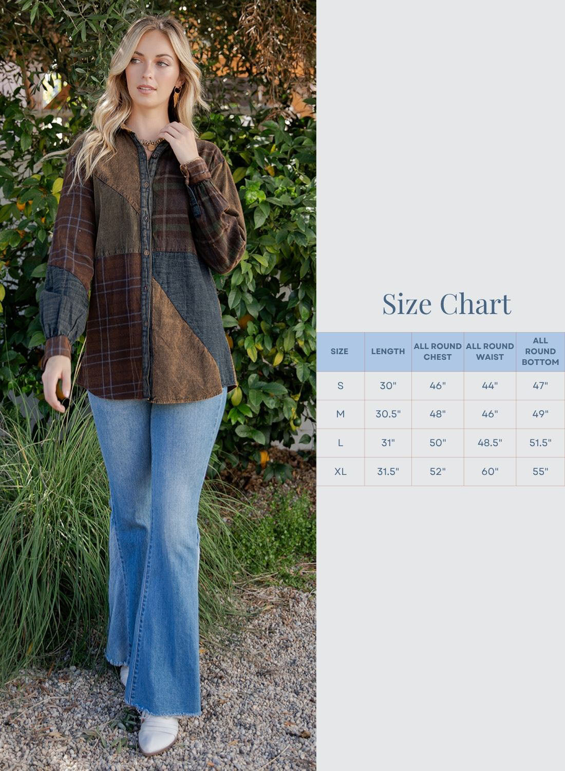Vintage Patchwork Button-Down Shirt