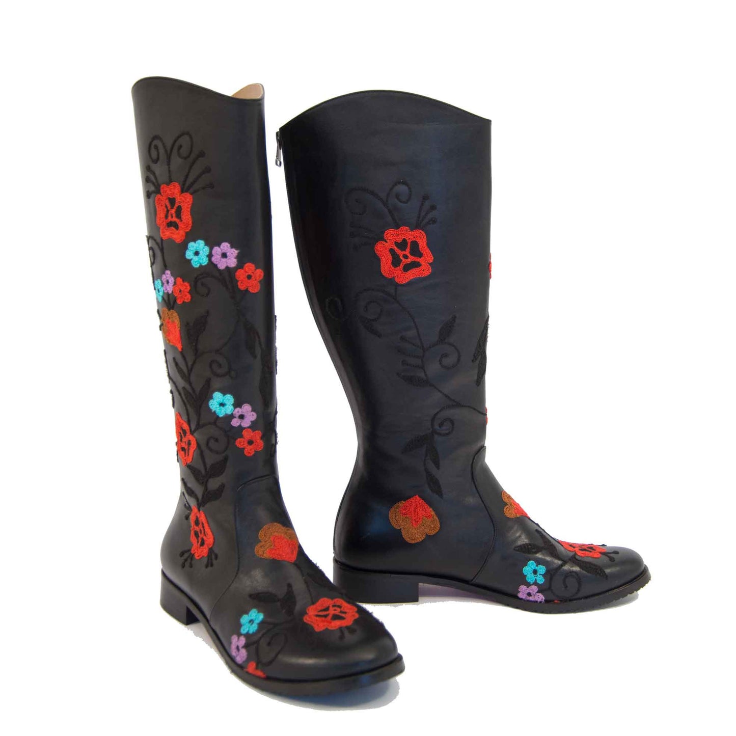 Gypsy Tall Embroidered Leather 3