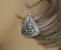 Textured Triangular Earrings
