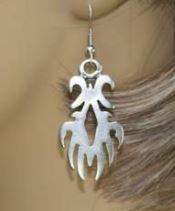 Antique Silver Toned Turkish Earrings