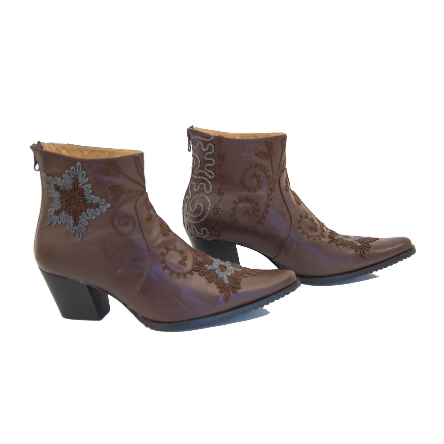 Cheyenne Short Embroidered Leather Boot