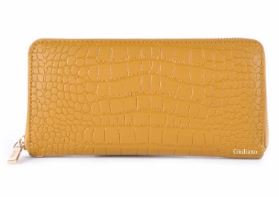 Crocodile Embossed Italian Leather Wallet