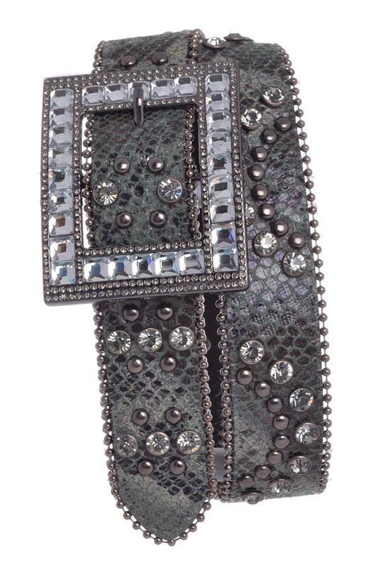 Rhinestone Buckle Belt