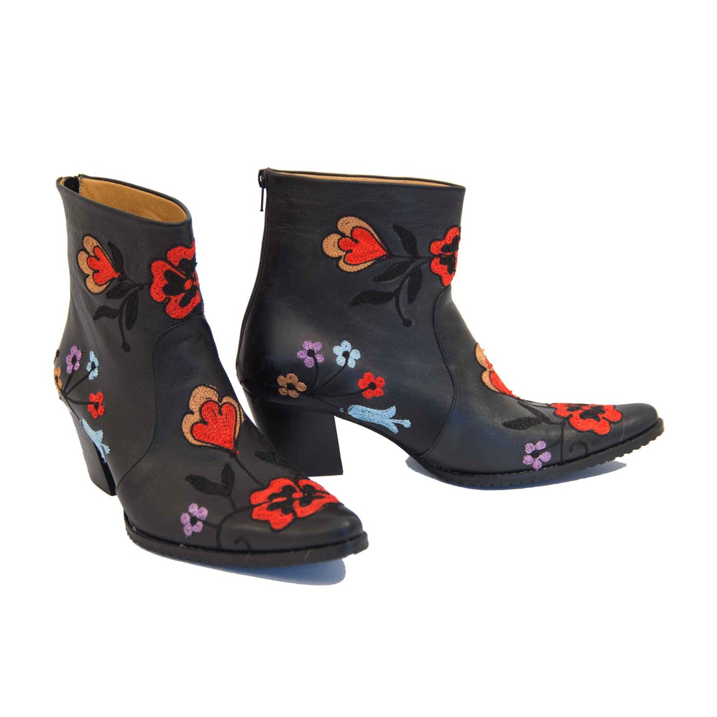 Cheyenne Short Embroidered Leather Boot