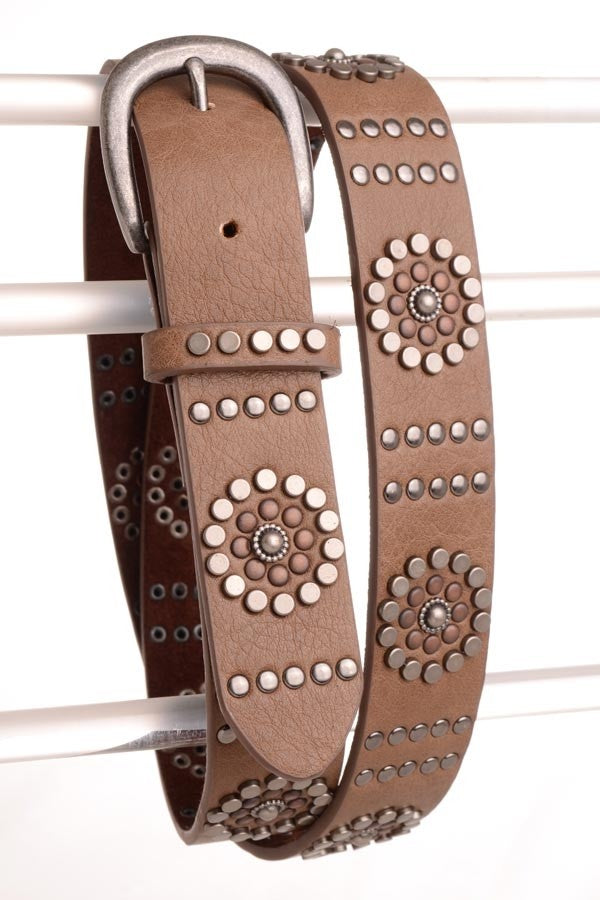 Two-Tone Metal Studded Belt