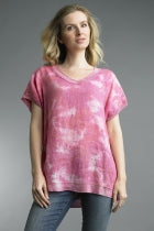 Tie-Dyed Italian Top with Light Sparkle Trim