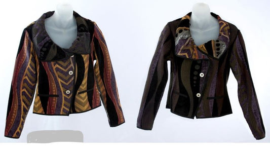 Reversible Jacquard Waist Jacket
