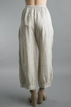 Coconut Button Linen Pants