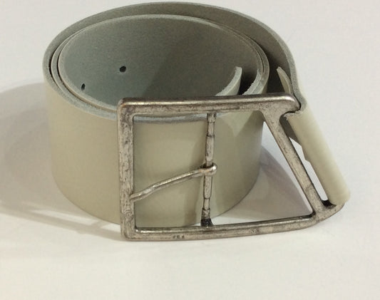 Wide Taupe/Grey leather belt
