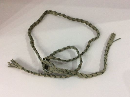 Belt-Italian Leather Braided Tie Belt