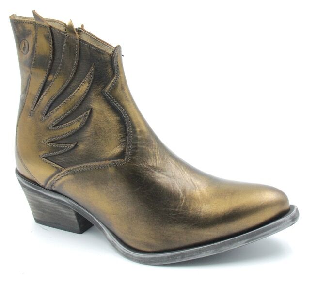Metallic Bronze Winged Boots