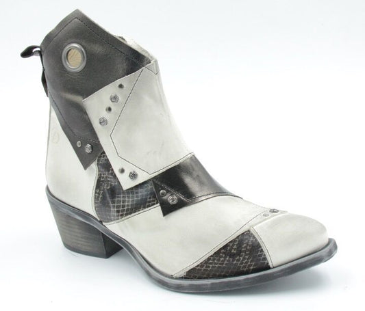 Three-Tone Patchwork Boots