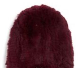 Rabbit Fur Knit Hat