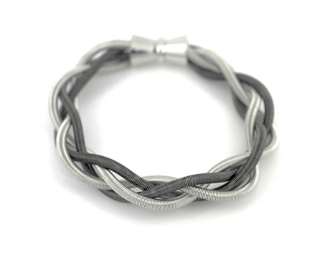 Braided Piano Wire Multi Loop Bracelet