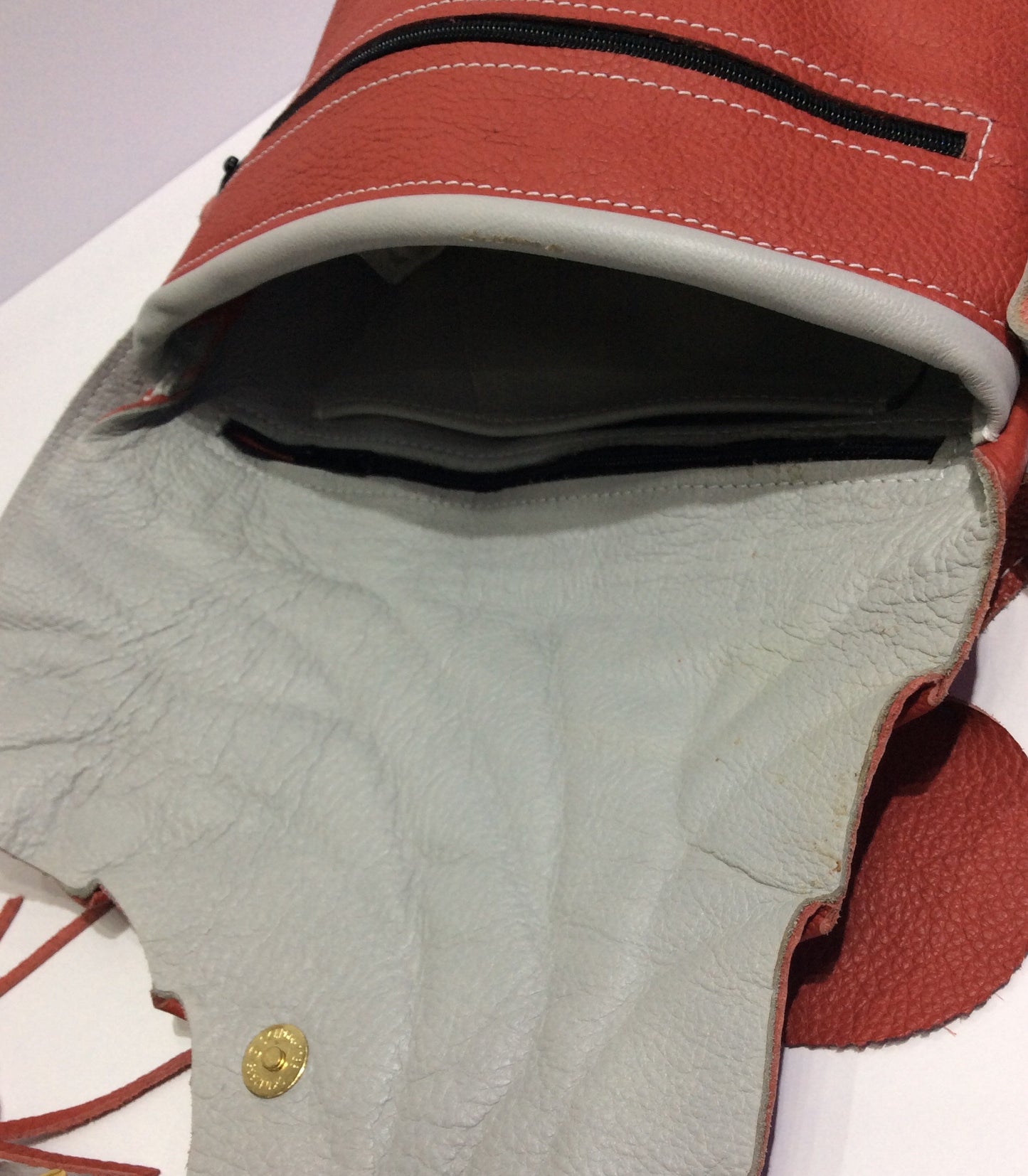 Handcrafted Leaf Design Italian Leather Shoulder Bag