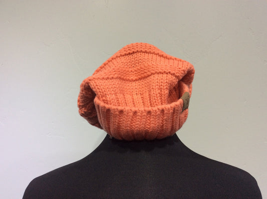 Hat knit slouch beanie