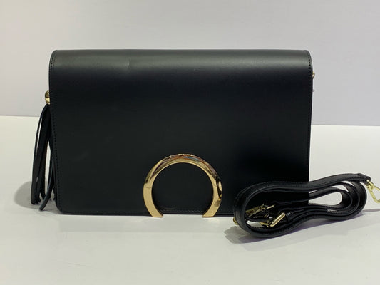 Smooth Italian Leather Circle Accented Purse