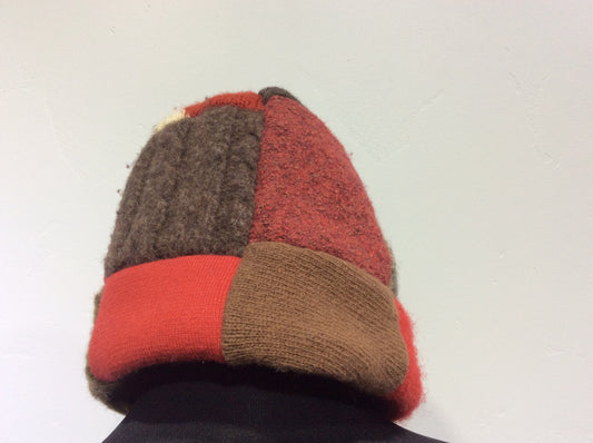Hat ~ Handmade Sweater Patchwork Hat / Beanie