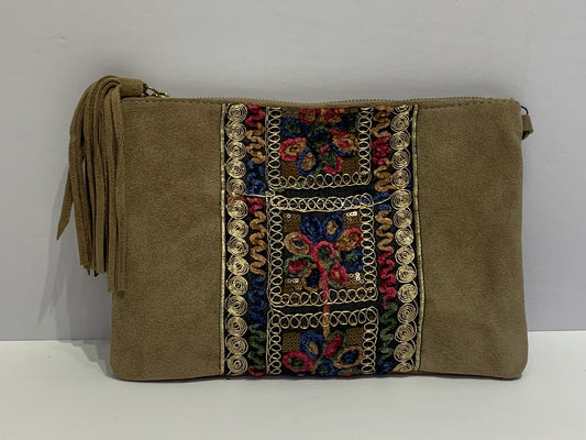 Tapestry Accents Italian Suede Purse