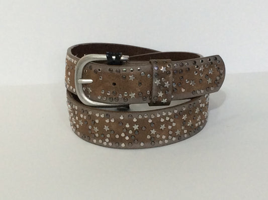 Star Studded Leather Belt