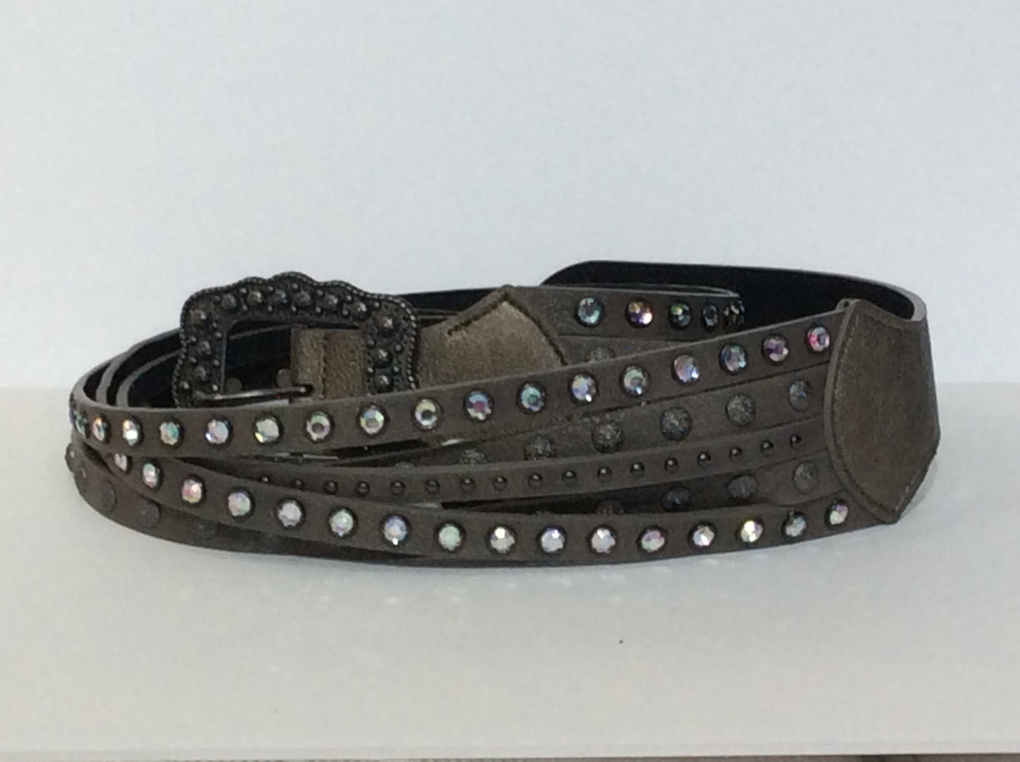 5-Strand Embellished Leather Belt