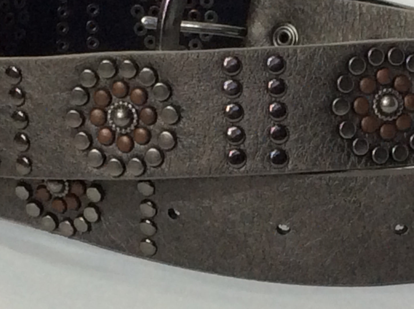 Two-Tone Metal Studded Belt